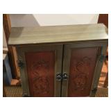 Handpainted Wooden Storage Cabinet 2-door/2-drawer/3-tier