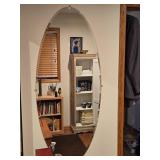 Oval Wall Mirror with Beveled Edge (frameless) 24" x 55"