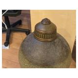 Vintage Japanese / Chinese Asian theme Brass Decorative Table Vase with Lid 27"
