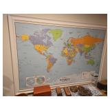 Framed Map of the World by Maps.com