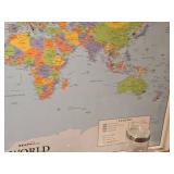 Framed Map of the World by Maps.com