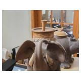 Jar with Lid - Elephant by J.A. Hamilton Signed circa 1980