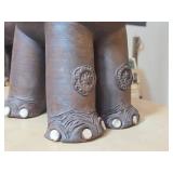 Jar with Lid - Elephant with Indian Rider by Hamilton Signed circa 1981