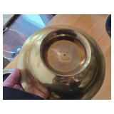 Glasshjornet Brass Enameled Pedestal Bowl