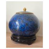 Cloisonne Ginger Jar on Stand