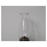 17 1/2" Floral theme Victorian Oil Lamp