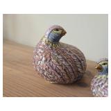 Lot of (2) Vintage Toyo Quail theme Hand-Painted Ceramic Figurines