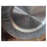 Vintage 13" Mid Century Pewter Decorative Plate by Haugrud Pewter (Norway)