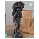 Traveling Peddler theme Cast Iron Table Statue 6"