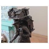 Traveling Peddler theme Cast Iron Table Statue 6"