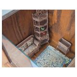 Doll House Vintage style 1:12 Scale Living Room with Furniture in a Wood/Glass or Plexiglas Display