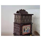 8 1/2" Miniature Victorian Doll House Tile Parlor Stove 1:12 Scale Replica