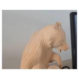 7-1/2" Polar Bear theme Hand Carved Russian Folk Art Table Statue
