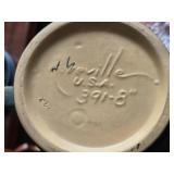 Vintage Roseville Freesia 8" Handled Basket 391-8