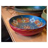 Lot of (3) Vintage Norwegian Rosemaling Wooden Bowls 12", 10" and 7"