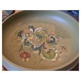 Lot of (3) Vintage Norwegian Rosemaling Wooden Bowls 12", 10" and 7"