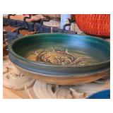 Lot of (3) Vintage Norwegian Rosemaling Wooden Bowls 12", 10" and 7"