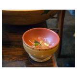 Lot of (4) Vintage Norwegian Rosemaling Wooden Bowls 11", 9", 8" and 3"