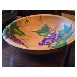 Lot of (4) Vintage Norwegian Rosemaling Wooden Bowls 11", 9", 8" and 3"