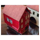 Lot of (4) Hand Made Ceramic Miniature Houses of Historic Bryggen Houses of Bergen Norway by Nordic Dreams