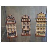 Lot of (3) Partylite 7" Candleholders - Prague, Vienna, Amsterdam