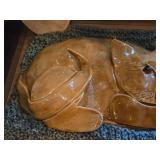 Large Flat Ceramic Cat Figurine (possibly Seymour Marm piece) 13" x 9"