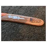 Australian Hand Carved Wood Boomerang with Painted Décor 17"