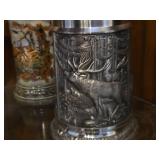 Vintage 8" Hunting theme Pewter German Beer Stein