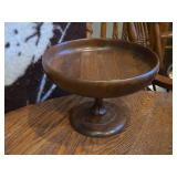 Lot of (2) Vintage Wooden Compotes / Pedestal Bowls by Margaret Studios (Murphy North Carolina)