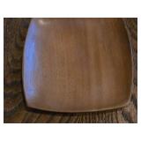 6" Handmade Acacia Wood Serving Plate | Genuine Taverneau by Weisser Ralph (Haiti) 350A