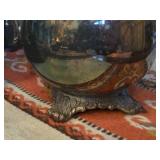 Vintage Wm Rogers & Son Victorian Rose Silverplated Water Pitcher with Ice Lip and Four Footed Base