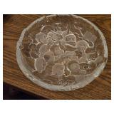 Vintage 10" Crystal Bowl / Plate Designed by Mats Johasson for Royal Krona Sweden Orchestra Musicians