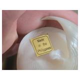 Walnut Wood Dish by Cottage Product (Phillipines) with Sea Shells