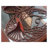 Lot of (2) Decorative Swan Wall / Candle Shelf / Trivet