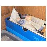 Lot of  Miniature Doll House Accessories - Children Figurines, Baby Bassinet, Bath Tubs, Stove, Victorian Style Sofa, Baby Grand Piano, Buffet, Wardrobe, Grandma and more