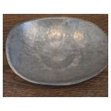 Vintage Pewter Bowl with Hammered Finish and Viking Motif stamped on base - #14 by Norge Tinn (Norway)