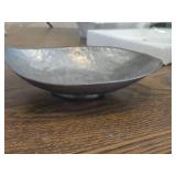 Vintage Pewter Bowl with Hammered Finish and Viking Motif stamped on base - #14 by Norge Tinn (Norway)