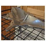 (1) Butterfly theme Metal Trinket Dish 9"x6", (1) Unfinished Pine Key Holder Box 8"x10"