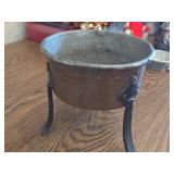 8" Mid Century Scandanavian Rustic Copper Pot