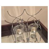 Lot of (2) Silverplated Brandy / Cognac Warmer Stands