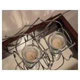 Lot of (2) Silverplated Brandy / Cognac Warmer Stands