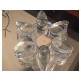 Heavy High Quality Lead Crystal Art Glass Votive Candleholder Plate Warmer - Germany Crystal Ice by La Vida (Poland)