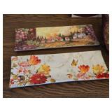 (2) 16"x6" Rectangle Serving Platters, (1) Cornocopia Décor 12"Lx6"D