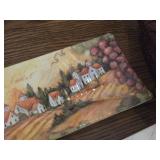 (2) 16"x6" Rectangle Serving Platters, (1) Cornocopia Décor 12"Lx6"D