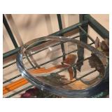 Vintage 7 1/2" Mid Century Modern Danish by Georg Jenson Cut and Polished Crystal Oval Bowl