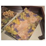 (1) 9"x6-1/2" Ceramic Serving Platter, (1) 12"x7" Plastic Serving Tray, (1) 16"x6" Plastic Serving Tray
