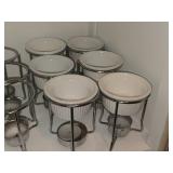 Lot of (6) Prepworks by Progressive Ceramic Butter Warmer Fondue Sets