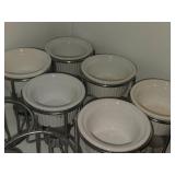 Lot of (6) Prepworks by Progressive Ceramic Butter Warmer Fondue Sets