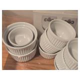 Lot of (9) R & M International White Porcelain Ramikins