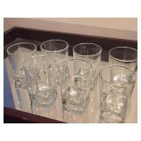 Glass Old Fashioned Tumbler with Square Base Set of 7